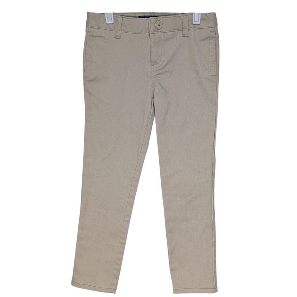 French Toast Girls Khaki Skinny Uniform Clasp Closure 4-Pocket Pants Size 6X
